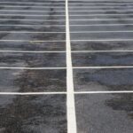 Empty,Parking,Lot,With,Clean,White,Lines,On,Wet,Asphalt,